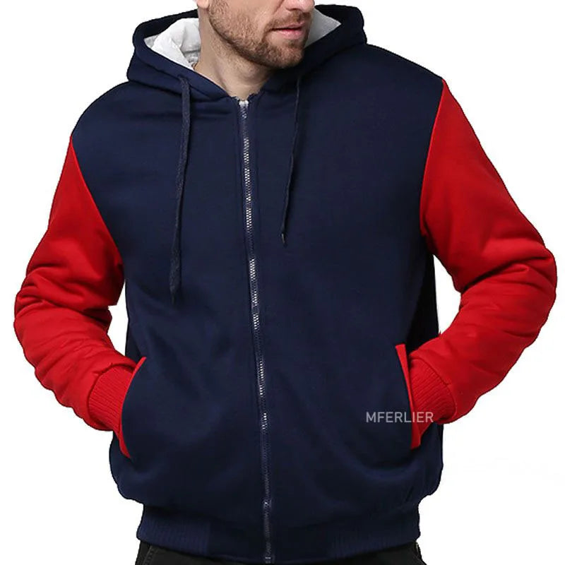 Plus Size Autumn Winter Fleece Men's Hoodies - 4 colors.