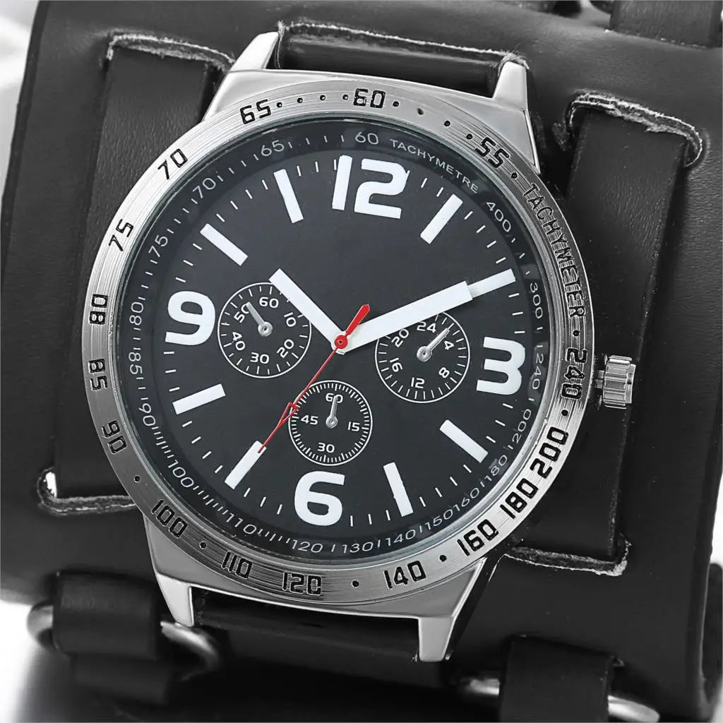 Multifunction Men Wrist Watch, Military Quartz.