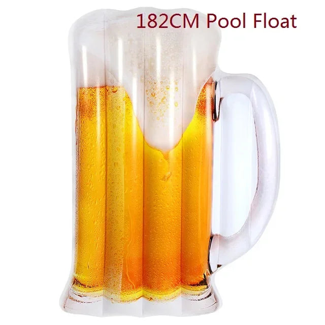 Giant Inflatable Float For Adult Pool Party, Ride-On Air Mattress Swimming Ring.