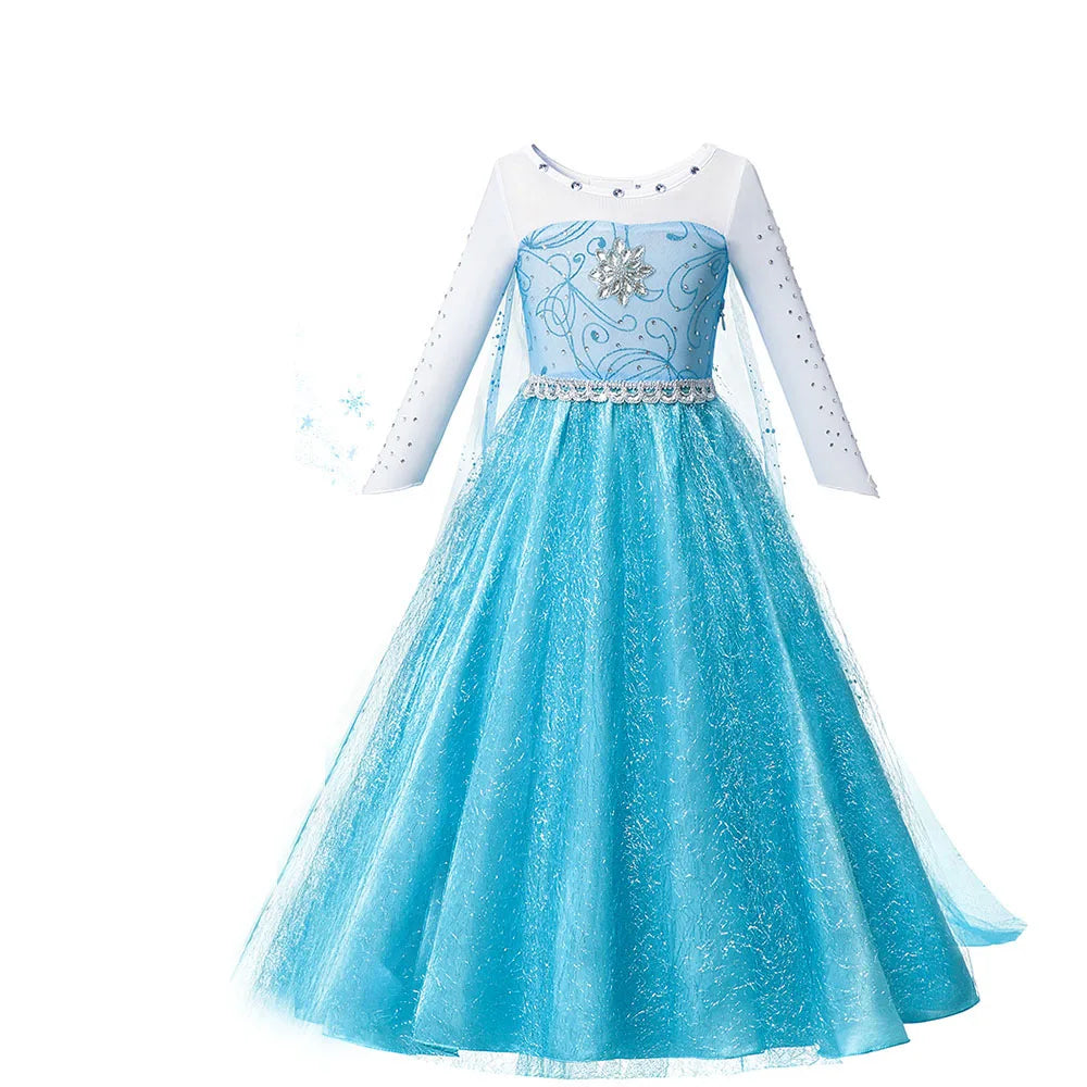 Frozen Theme- Costume For Girls, Princess Dress Carnival.