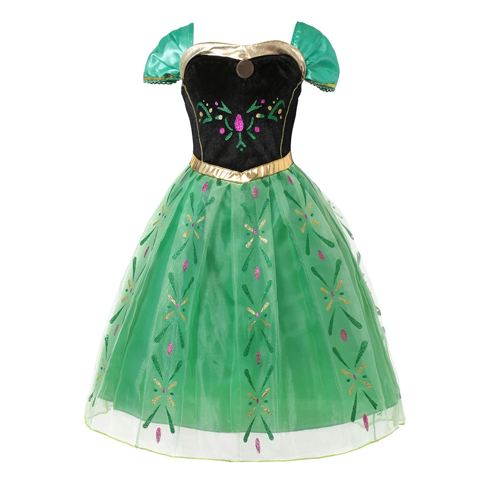 Frozen Theme- Costume For Girls, Princess Dress Carnival.
