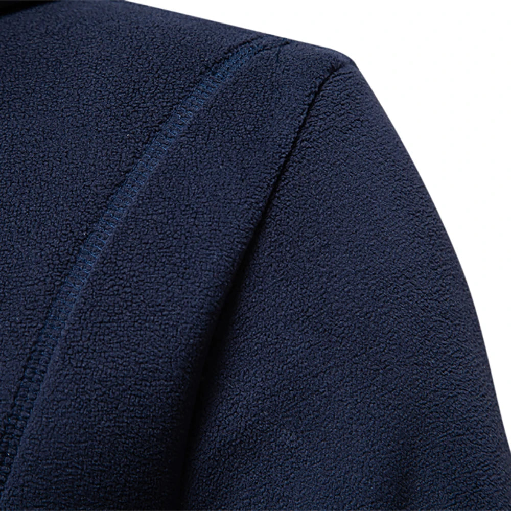 Mens Winter Solid Fleece Hoody with High Quality Drawstring Hat.