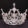 Trendy Gold Color Pearl Crown Wedding Hair Accessories, Jewelry, Rould Tiara Crown.