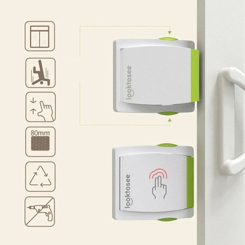 Child Safety Lock for Sliding Glass Door Baby Security Slide Window Lock Anti-pinch for Protection Kids baby safety accessories