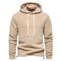 Mens Winter Solid Fleece Hoody with High Quality Drawstring Hat.