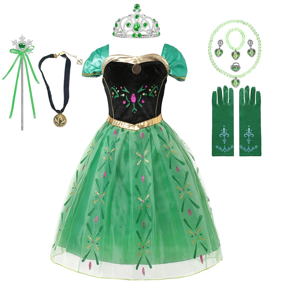 Frozen Theme- Costume For Girls, Princess Dress Carnival.