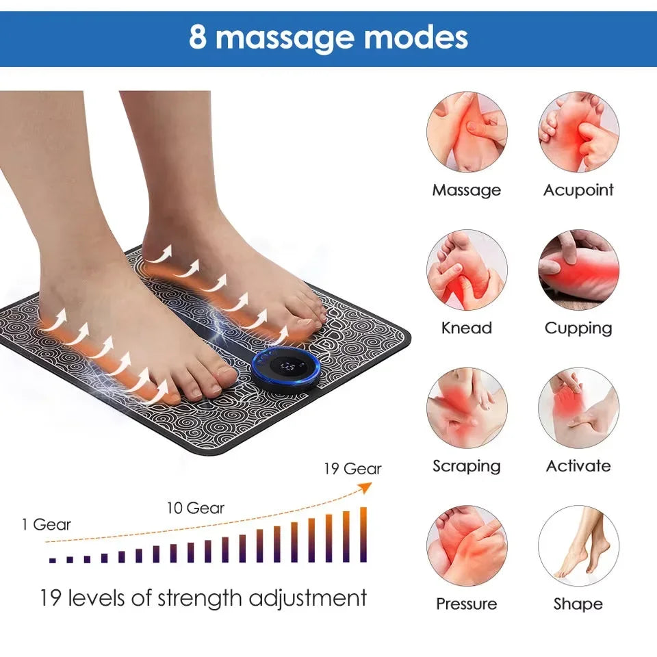 Electric Foot Massager Pad Muscle Massage Relaxation Trainer For Massage Fitness Outdoor.