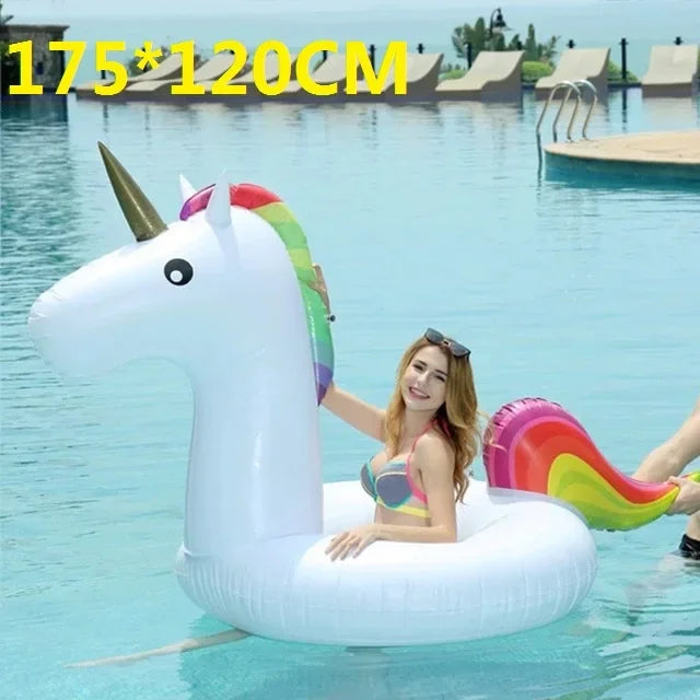 Giant Inflatable Float For Adult Pool Party, Ride-On Air Mattress Swimming Ring.