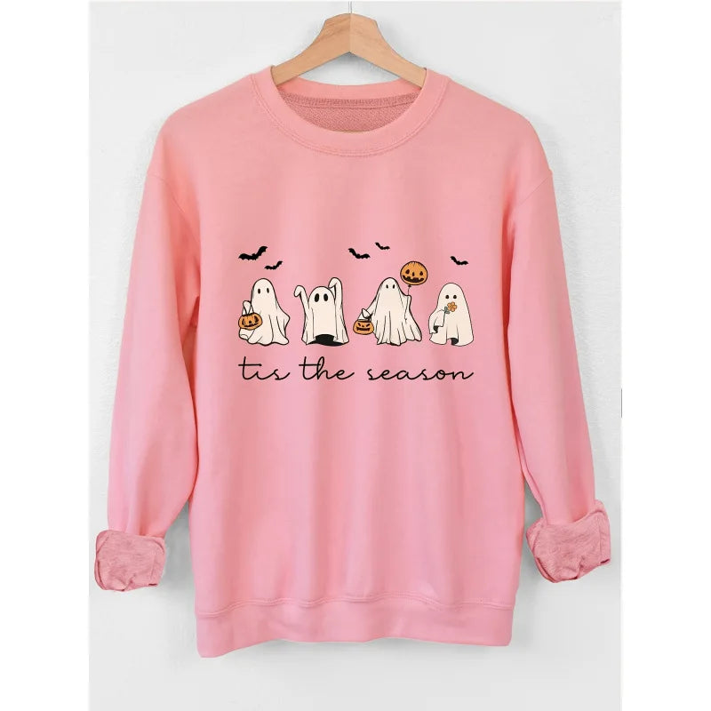 Halloween Ghost Print Womens Cross-Border Casual Comfortable Cardigan.