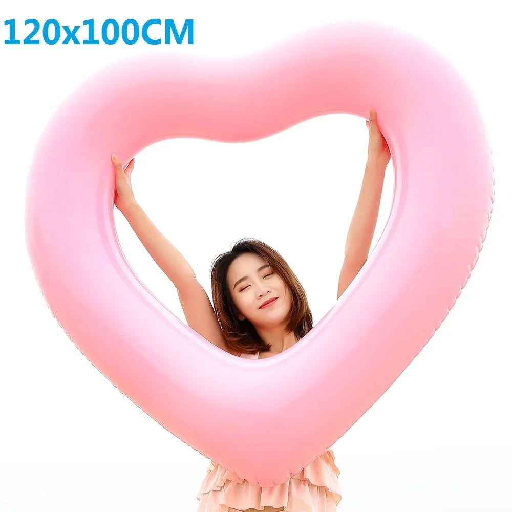 Giant Inflatable Float For Adult Pool Party, Ride-On Air Mattress Swimming Ring.