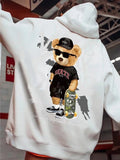 Skate Bear Anime Print Hoodies Men and Women Oversize Streetwear Harajuku Fasion Casual Hooded Sweatshirt y2k Hoodie Clothes