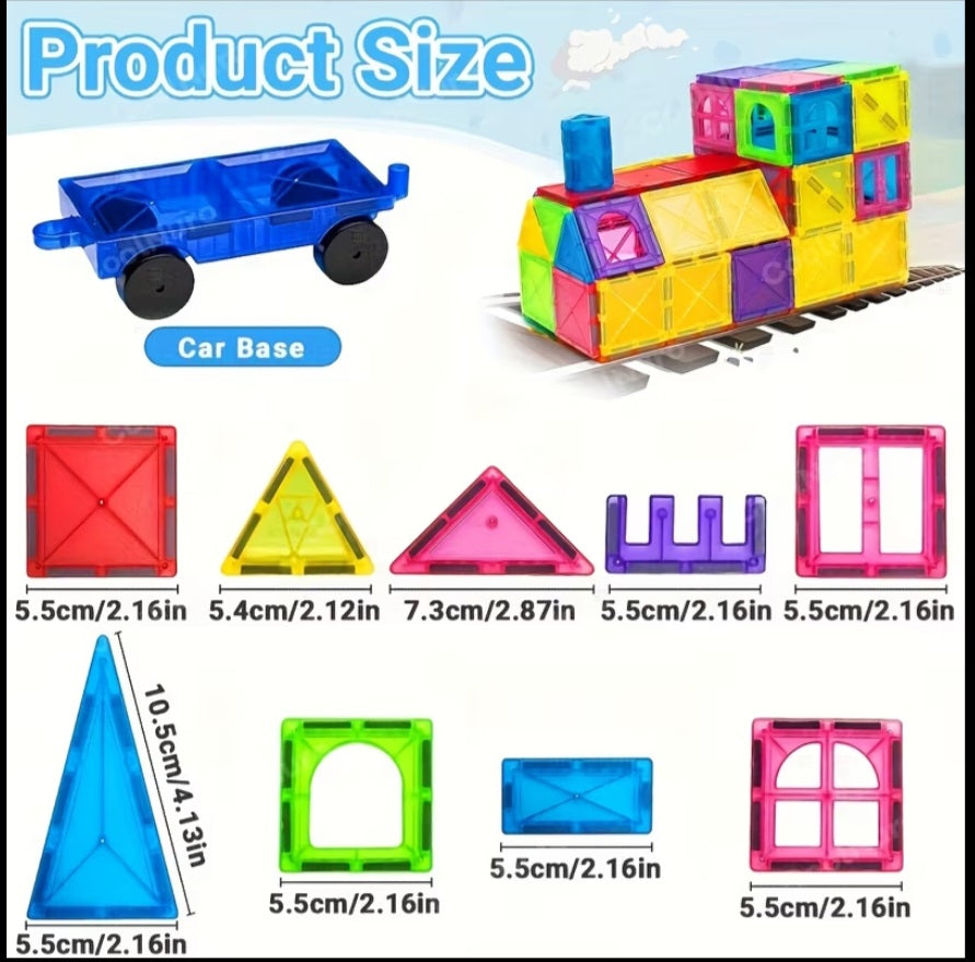 Magnetic Building Blocks – 40-Piece Sensory Educational Set.
