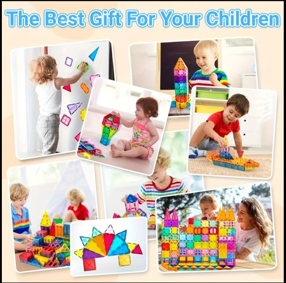 Magnetic Building Blocks – 40-Piece Sensory Educational Set.