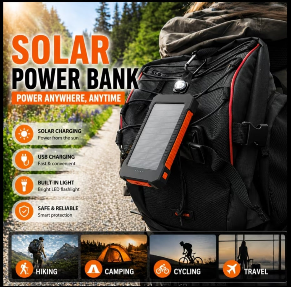 Solar Power Bank – Power Anywhere, Anytime