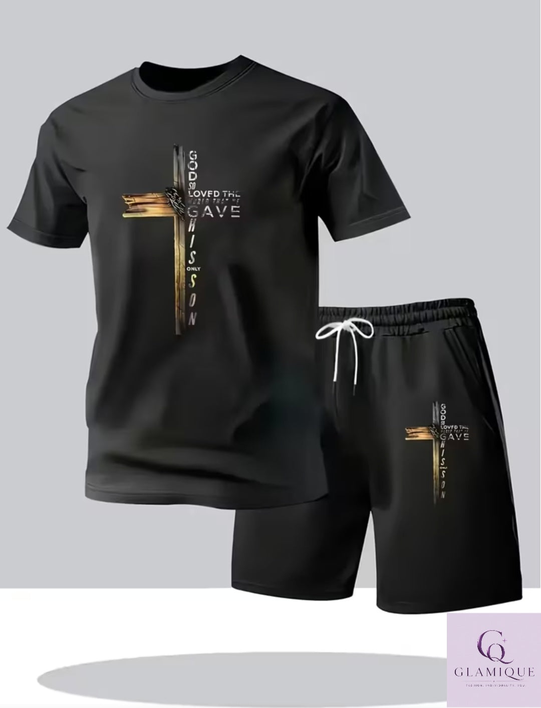 God So Loved The World — Men's Graphic T-Shirt & Shorts Set