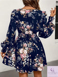 Floral Print V-Neck dress