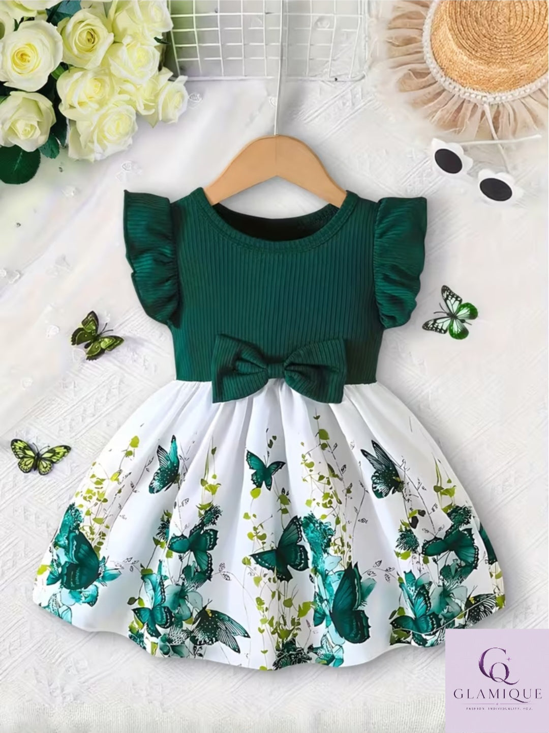 Girls' Butterfly Flutter Dress – Spring/Summer Collection