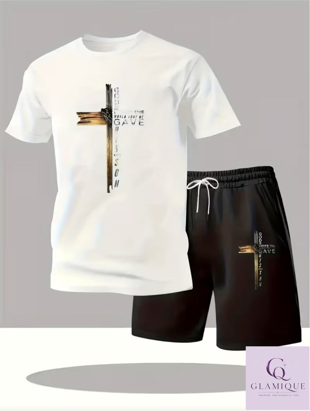 God So Loved The World — Men's Graphic T-Shirt & Shorts Set