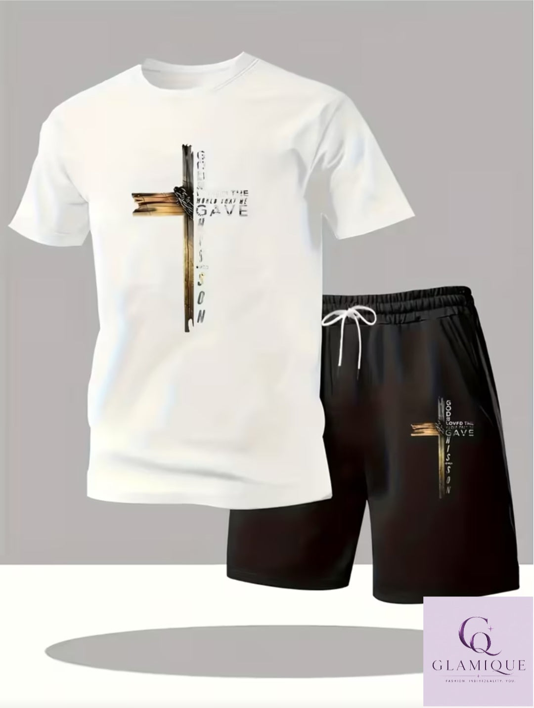 God So Loved The World — Men's Graphic T-Shirt & Shorts Set
