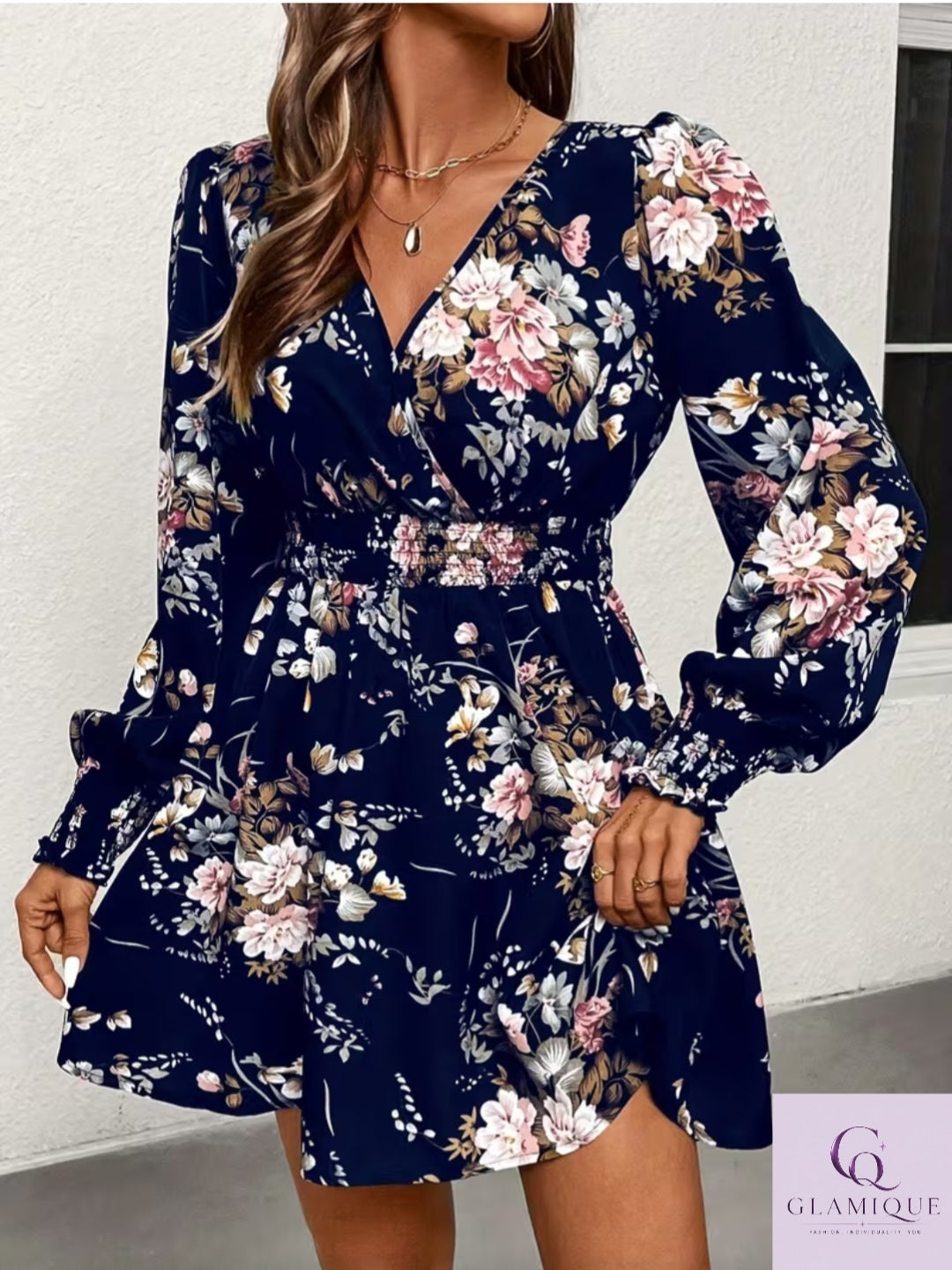 Floral Print V-Neck dress