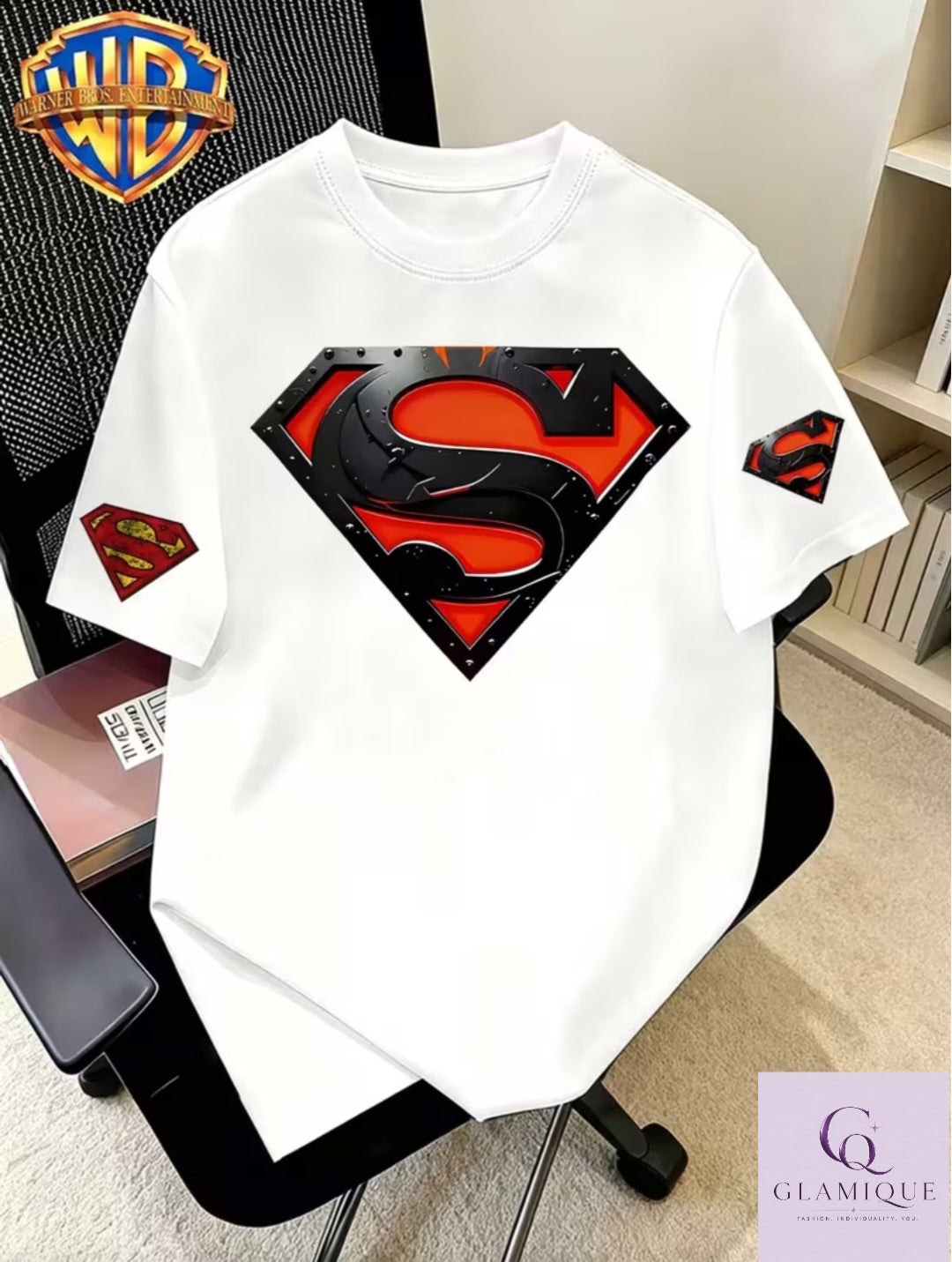 Superman Steel Shield Oversized Graphic Tee