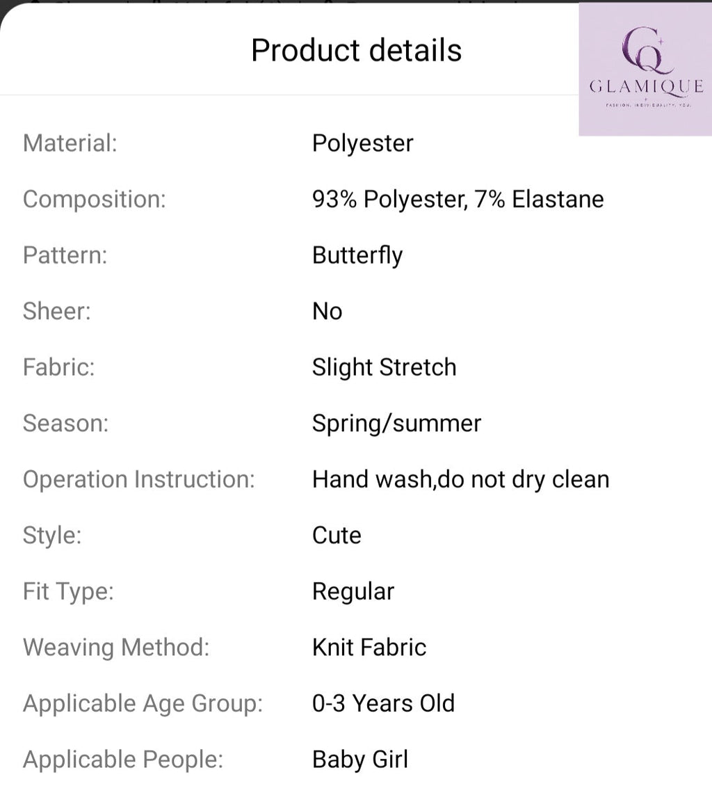 Girls' Butterfly Flutter Dress – Spring/Summer Collection
