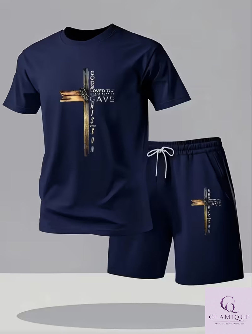 God So Loved The World — Men's Graphic T-Shirt & Shorts Set