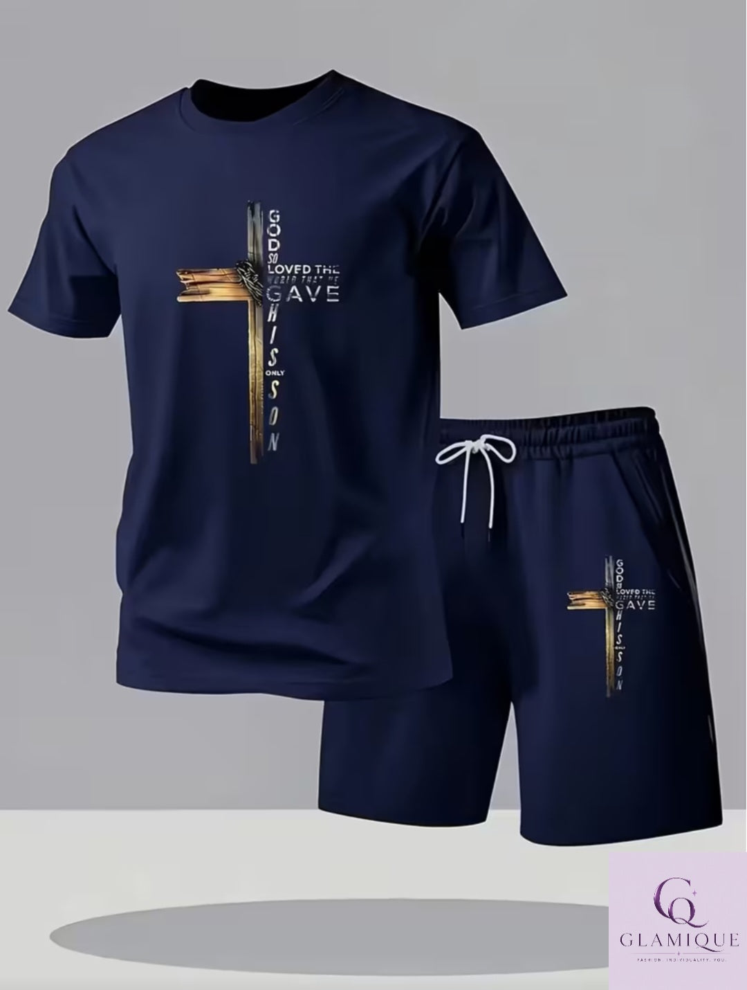 God So Loved The World — Men's Graphic T-Shirt & Shorts Set
